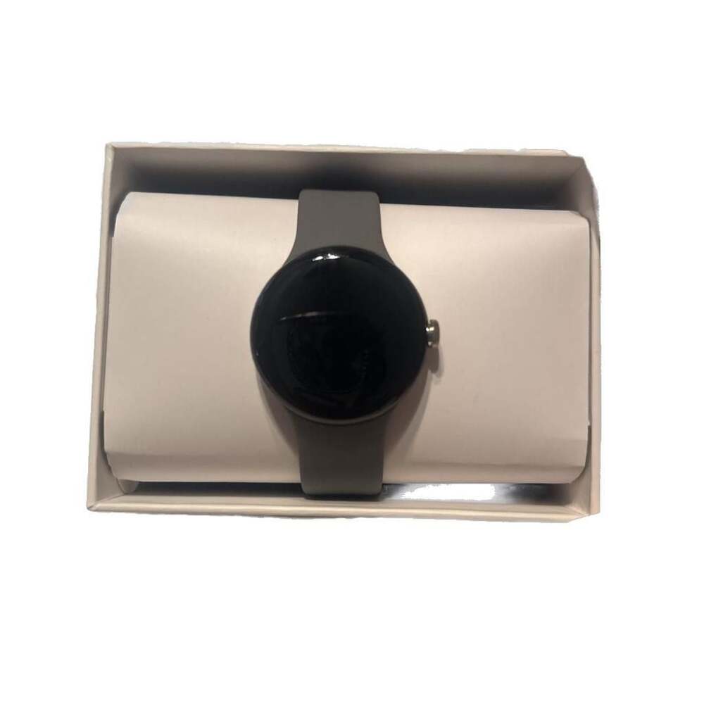 Google Pixel Watch - Matte Black Smartwatch with Gray Band (New, Open Box)